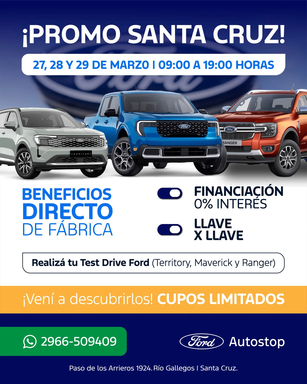Promo Santa Cruz — beneficios directo de fábrica