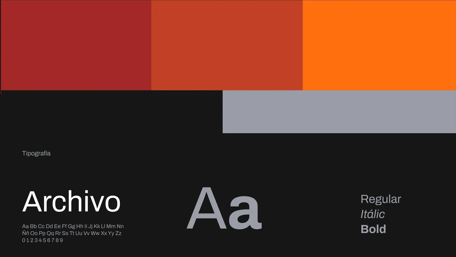 Paleta de color y tipografía del sistema