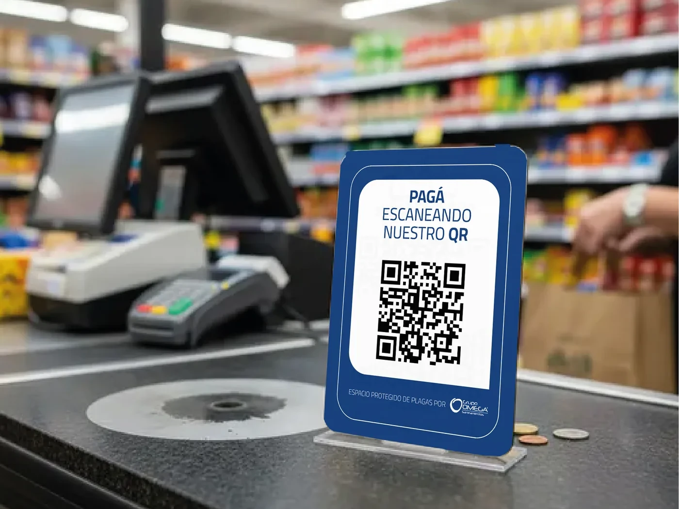 Punto de venta — tótem con QR