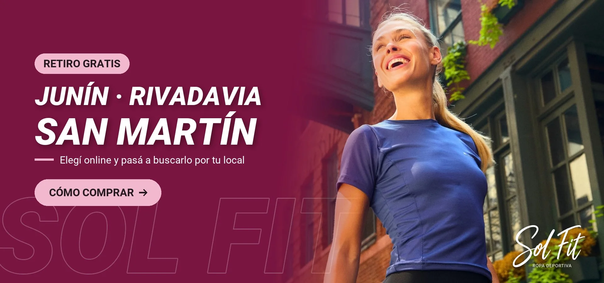 Banner de la tienda — Retiro gratis en los tres locales