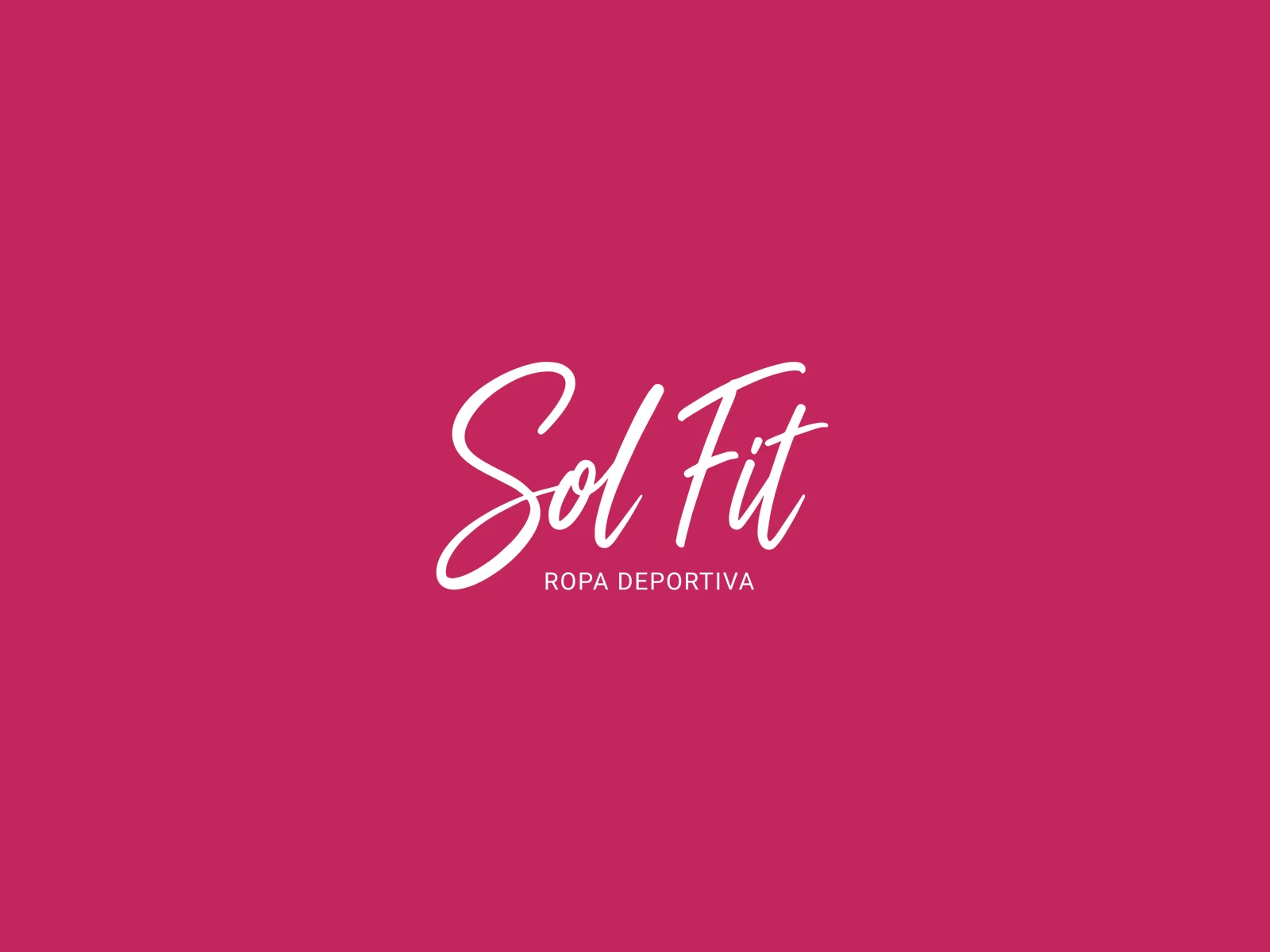 Logo Sol Fit en blanco sobre magenta