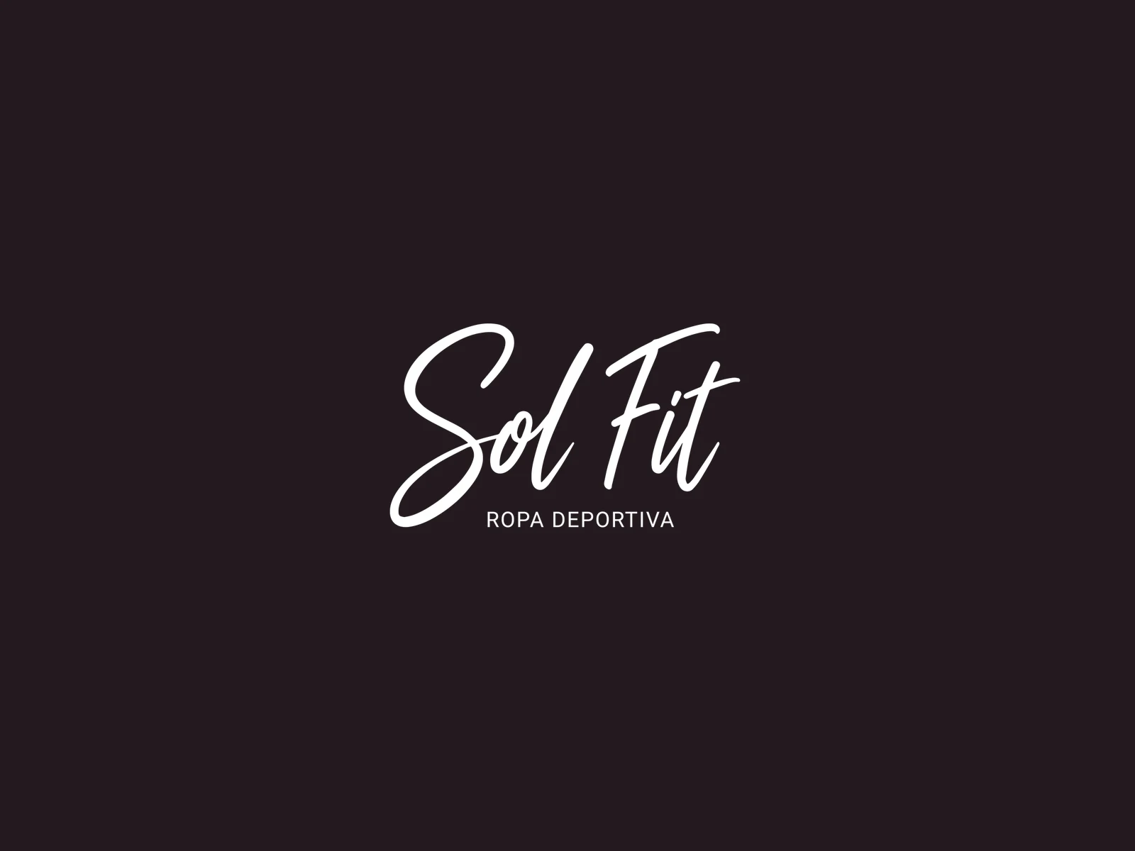 Logo Sol Fit en blanco sobre fondo oscuro